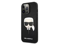 Karl Lagerfeld, Ohišje za Apple iPhone 13 Pro Saffiano Karl, ?rna