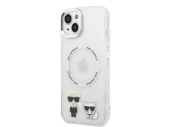 Karl Lagerfeld, Magsafe ohišje za Apple iPhone 14 Plus TPU Ring Karl & Choupette, Prozorno