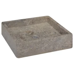 The Living Store Umivalnik siv 40x40x10 cm marmor - Umivalnik