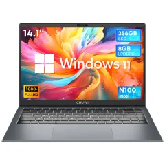 Prenosni Računalnik CHUWI GemiBook XPro - Intel N100 Procesor 14.1" Zaslon 8GB+256GB Windows 11 5000mAh Baterija - Siva