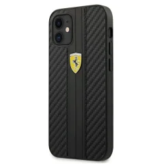 OVITEK FERRARI ON TRACK PU CARBON ZA IPHONE 12 MINI ČRN