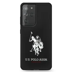 ZDA POLO ASSN. SILIKONSKI OVITEK LOGO ZA SAMSUNG GALAXY S21 ULTRA - ČRN