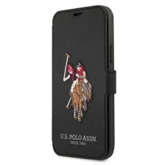 PRIMER ZDA POLO ASSN. ETUI ZA ZBIRANJE VEZENINE ZA IPHONE 12/12 PRO ČRN