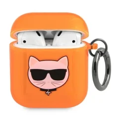 KARL LAGERFELD CHOUPETTE CASE AIRPODS COVER 1/2 ORANŽNA