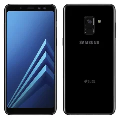 Obnovljeno - znaki rabe - Ecofone Galaxy A8 2018 crn 32 GB 4 GB ram