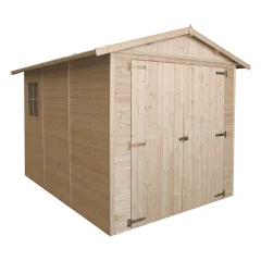Lesena garaža 6 m² - H222x244x320 cm - Garaža za motorna kolesa - Panelna konstrukcija - TIMBELA M105