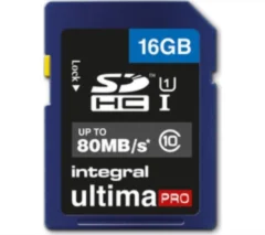 INTEGRAL 16GB SDHC ULTIMA PRO CLASS10 80MB UHS-I U1