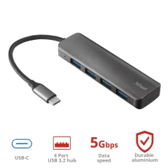 TRUST HUB HALYX USB-C 4 USB 3.2