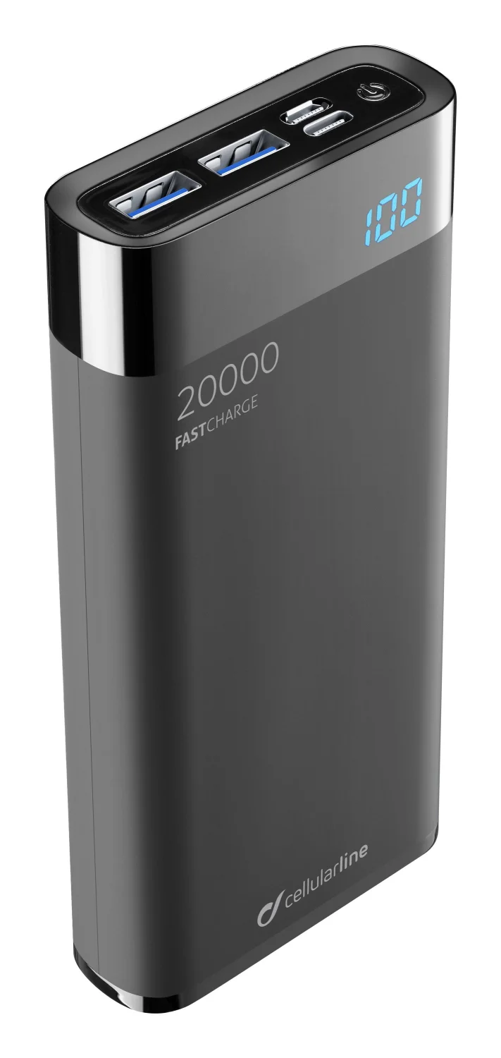 Cellularline FREEPMANTA20HD powerbank Zwart 20.000 mAh