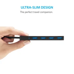 Anker Ultra Slim 4-port USB 3.0 hub črn