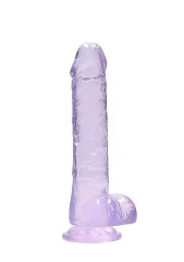 DILDO Realrock Crystal Clear Purple 8