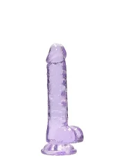 DILDO Realrock Crystal Clear Purple 7