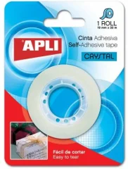 APLI Lepilni trak, kristalno čist, 19 mmx33 m blister