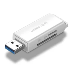 SD microSD čitalec pomnilniških kartic USB 3.0 bel