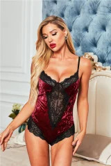 BODY Red Velvet Lace-rdeča-L