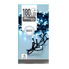 Novoletne lučke 180 LED Bela 18m