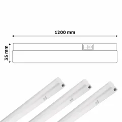 3x 120cm integrirana podelementna T5 LED svetilka 14W 1180lm PVC nevtralno bela 4000K