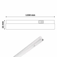 Integrirana podelementna T5 LED svetilka 14W 1180lm 120 cm PVC nevtralno bela 4000K